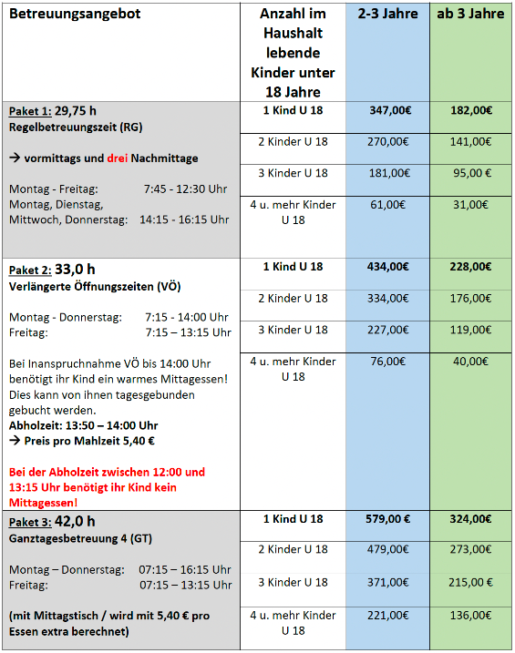 Betreuungsangebote